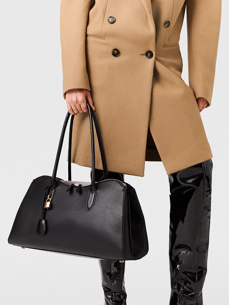 Women Black Frayme Small Shoulder Bag | Stella McCartney US